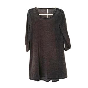 NWT Z Supply Charcoal Gray Long Sleeve Medium Casual Comfy Cotton  Shirt Dress